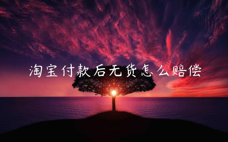 淘寶付款后無(wú)貨怎么賠償